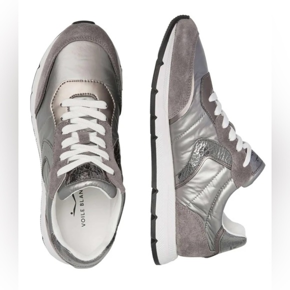 Voile Blanche Storm Trainers silver lace up sneakers  SZ 6 athleisure matrix - Picture 1 of 12